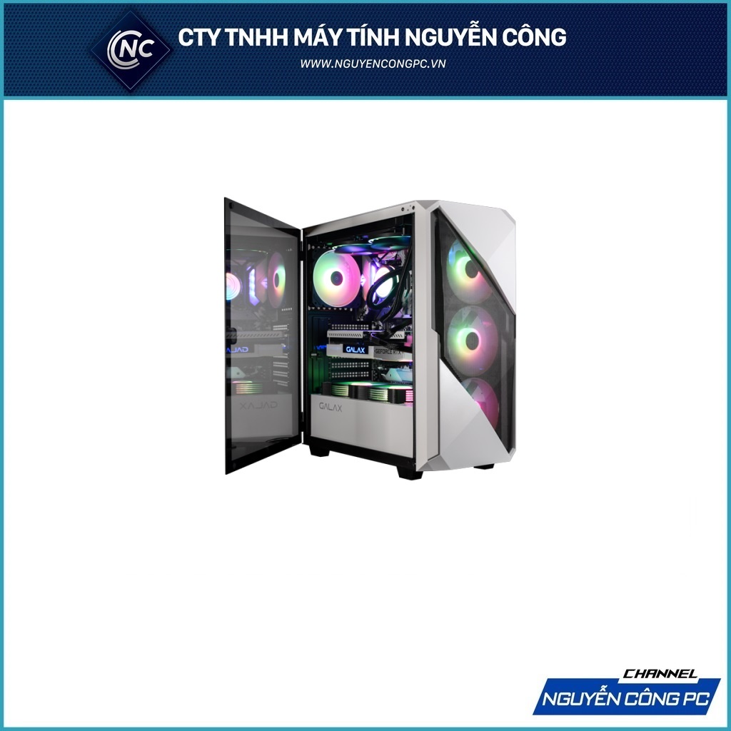 [Mã 44ELSALE2 giảm 7% đơn 300K] Vỏ case Galax Revolution-01 White - Kèm sẵn 4 Fan