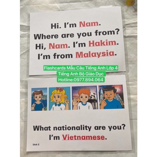 Combo Flashcard  Mẫu Câu Lớp 1-2-3-4-5