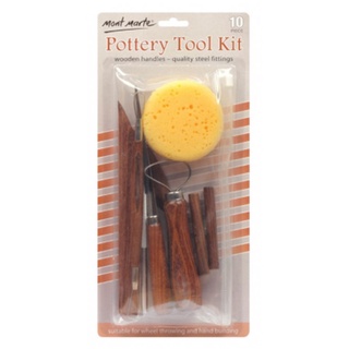 Bộ 10 món làm đồ gốm Mont Marte Pottery Tool Kit