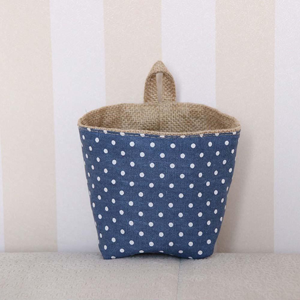 Giỏ Đựng Đồ Treo Tường Bằng Vải Lanh Cotton Trang Trí Nhà Cửa