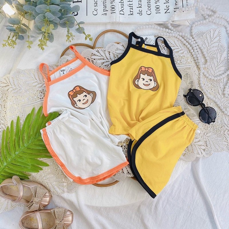 Bộ 2 dây bé gái mùa hè cho bé dễ thương 8-18kg