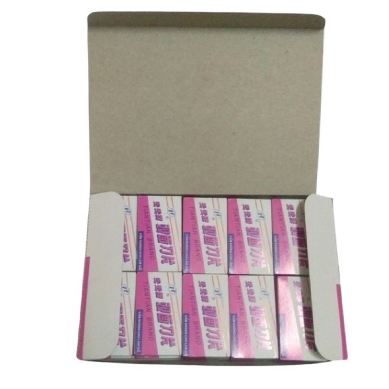 Hộp 200 dao tem, lưỡi lam hộp hồng chính hãng Tian Tian Brand sắc nhọn, giá rẻ