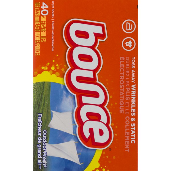 Giấy thơm và làm mềm Vải Bounce Outdoor Fresh -Mỹ 40 tờ