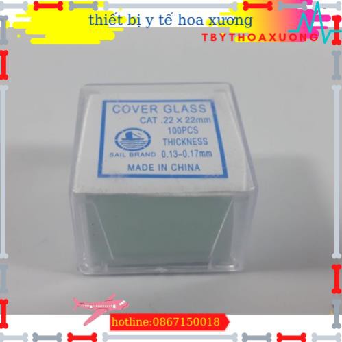 Lamen kính hiển vi 22x22mm hộp  100 kính