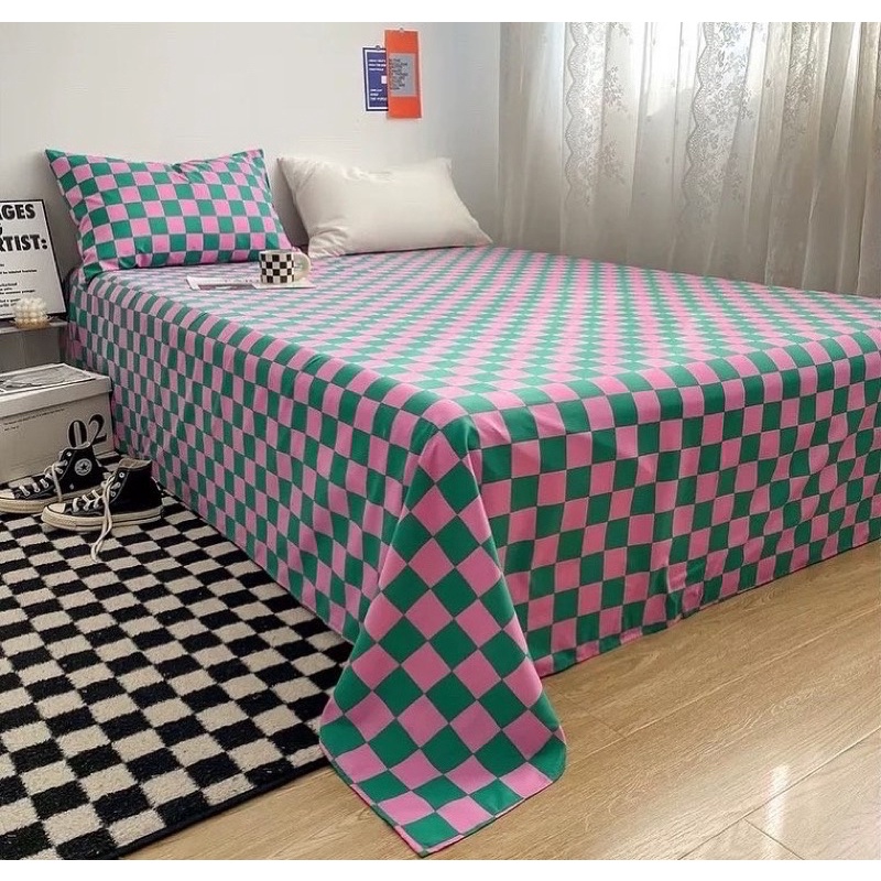 Set Ga Gối Lẻ Đũi Hoạt Tính Hoạ Tiết Ô Vuông Bàn Cờ (shinbedding)