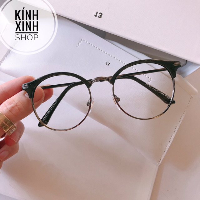 Kính Mắt tròn nửa viền Hàn Quốc ULZZANG cao cấp