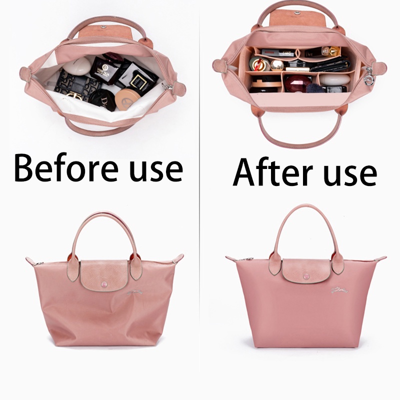 LONGCHAMP Túi Nỉ Đựng Mỹ Phẩm Có Tay Cầm Dài Tiện Dụng Cho Nữ