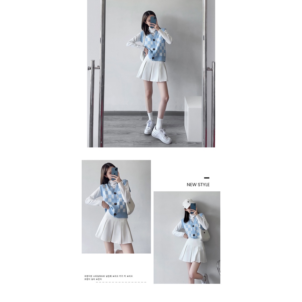 Chân váy Xếp Ly bản to phong cách Ulzzang chất vải Vitex dày dặn, có BIGSIZE 💖 Chân váy Hàn Quốc có lót bên trong