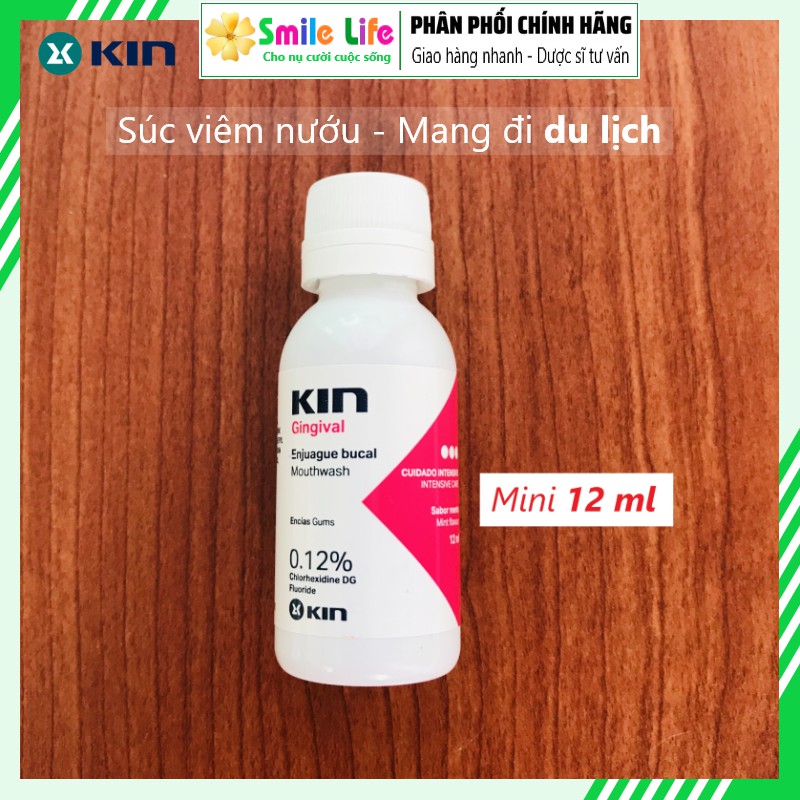 SMILE LIFE | Súc miệng họng - Kin Gingival ®12ml - Mini cầm theo tiện dùng