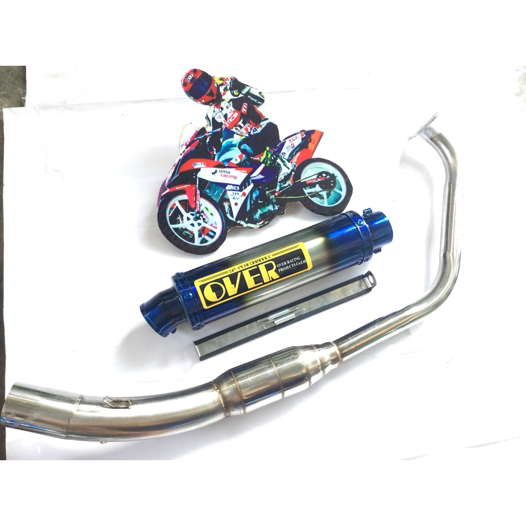 Bộ pô over full cổ bầu hơi inox exciter, winer, sonic, raider, satria, gsx, cbr, tfx, fz, r15