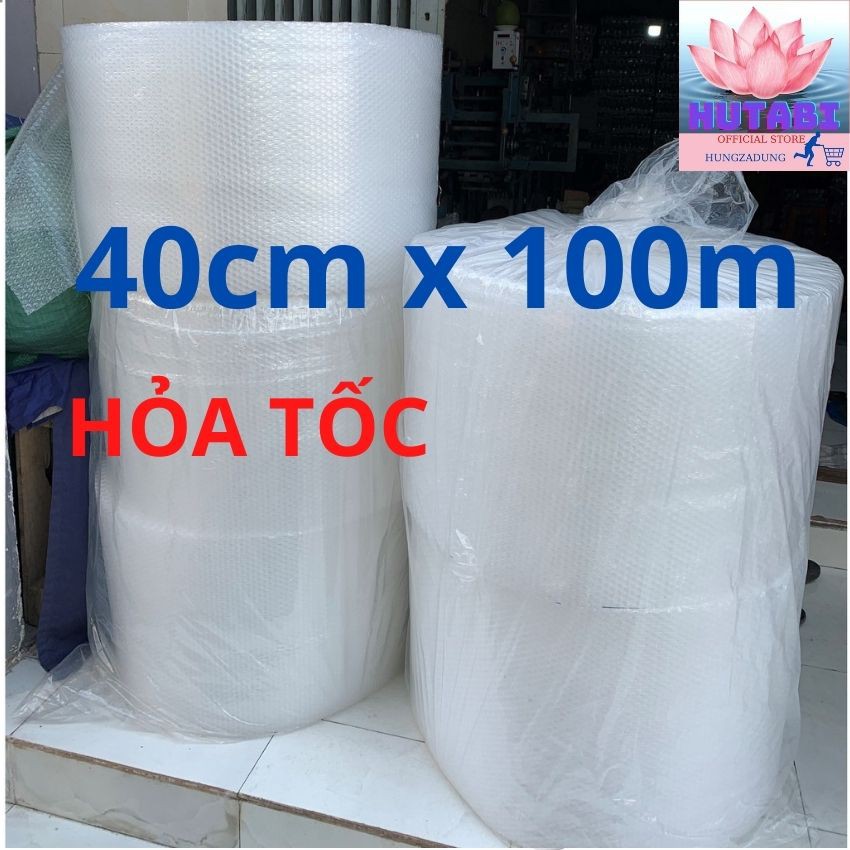 [ 40cm x 100m ] Xốp Hơi Chống Sốc, Bọc Hàng Chống Sốc, Xốp, Màng Xốp Khí, Xốp Nổ Gói Hàng Loại Dày, Kích Thước Đa Dạng