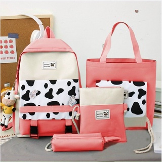 Set balo 4 món bò sữa