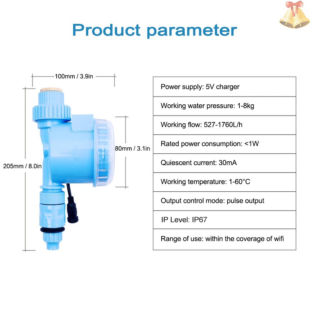 Thiết Bị Hẹn Giờ Tưới Nước Tự Động Kết Nối Wifi Điều Khiển Qua Ứng Dụng