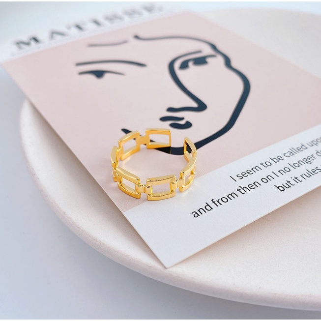 Nhẫn Nữ Ngón Trỏ Mở Điều Chỉnh Titan Ko Đen TT 4427