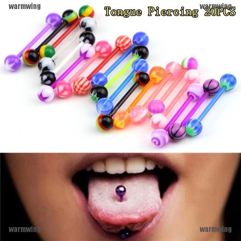 Set 20 Khuyên Cơ Thể DạNg Thanh Tạ NhiềU MàU SắC