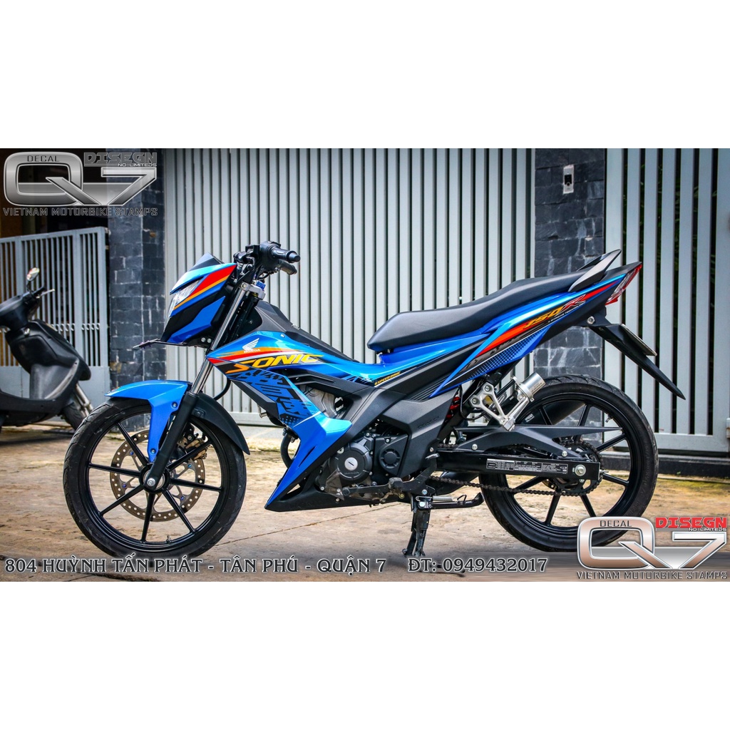 Tem rời SONIC 150 xanh đen - decalq7