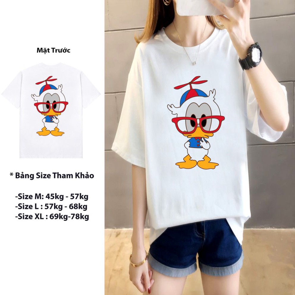 [ ĐỦ SIZE ] ÁO THUN, ÁO PHÔNG TAY LỠ UNISEX FORM RỘNG OVERSIZE VỊT DORAEMON M249