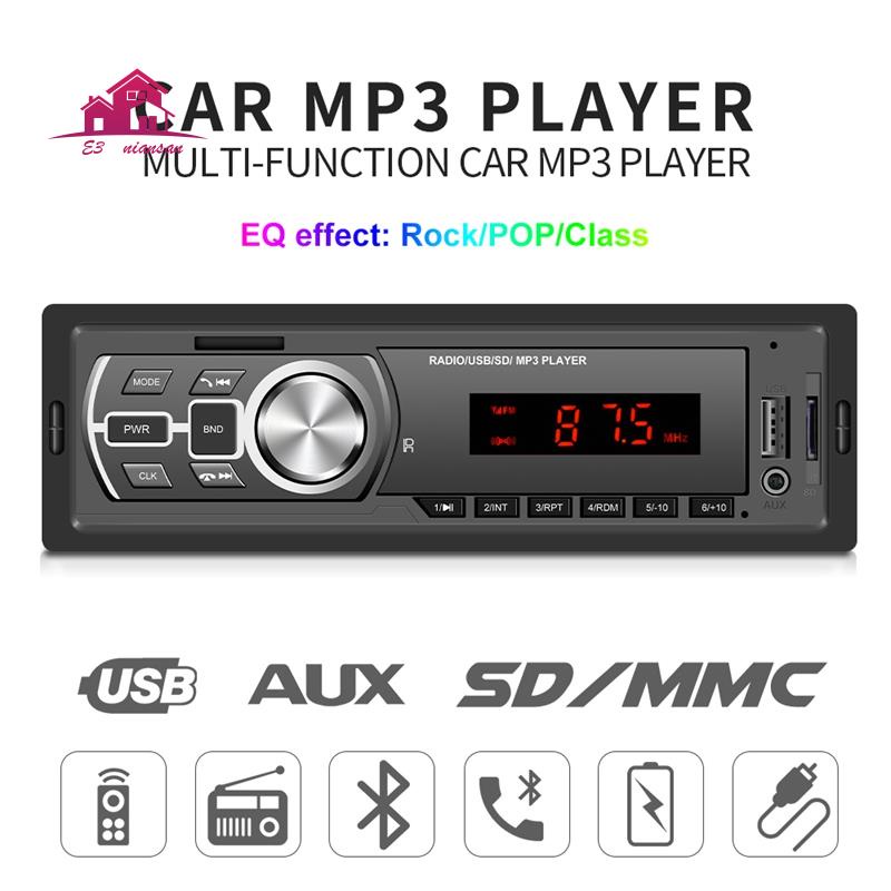 Máy Nghe Nhạc MP3 12V Trong 1 Din Bluetooth Đa Phương Tiện Dành Cho Ô Tô