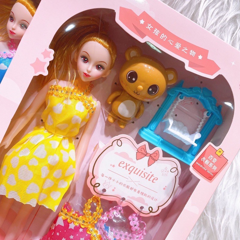 ĐỒ CHƠI HỘP BÚP BÊ BARBIE CAO CẤP CỠ LỚN KÈM PHỤ KIỆN CHO BÉ GÁI