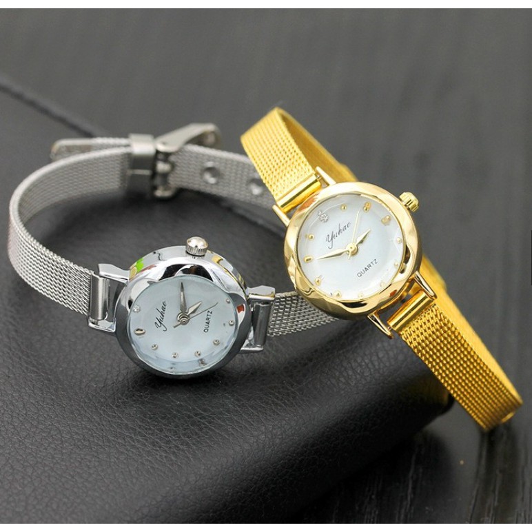 Đồng Hồ Nữ Juhao 8008 Hàng Chính Hãng Mặt Tròn Size Nhỏ Xinh