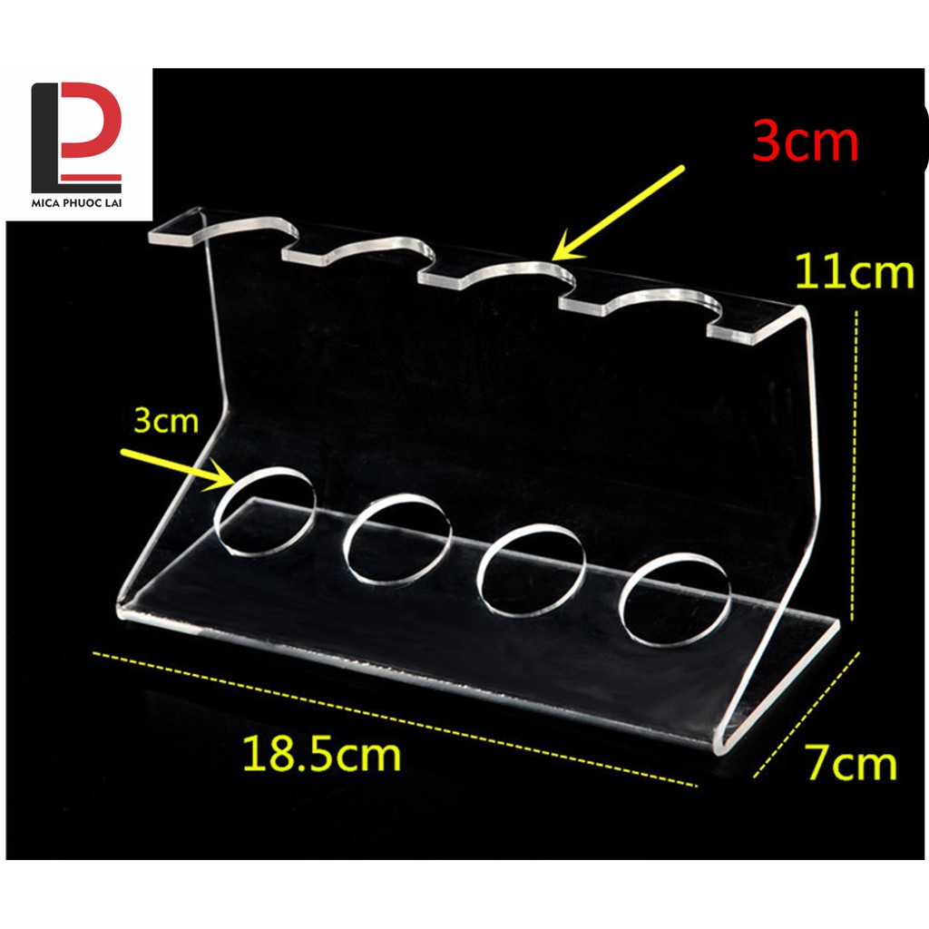 Kệ mica trưng bày đèn pin/ Giá đỡ acrylic cao cấp