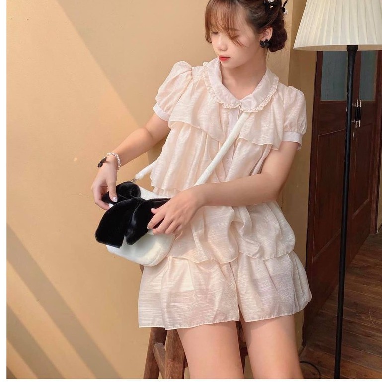 Váy babydoll xếp tầng dáng xòe siêu đẹp -Là Nắng