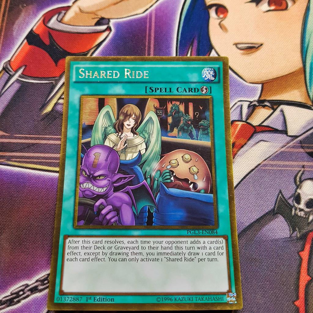 Thẻ bài Yugioh chính hãng | Shared Ride | PGL3 Gold rare.