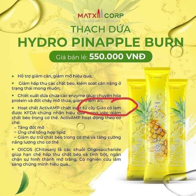 thạch dứa giảm cân trợ giá nguyên mã