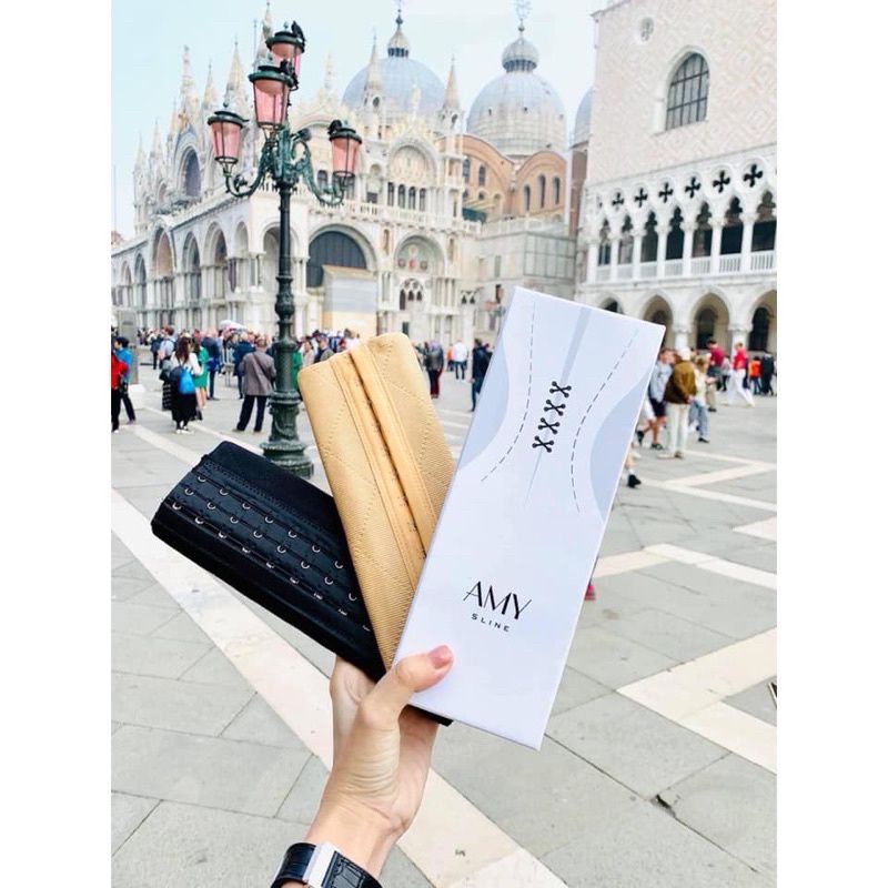[Mã SRBACK010912 hoàn 20K xu đơn 50K] TPHCM]AMYSLINE_ Đai GEN nịt Bụng siết eo AMY sline ( fullbox chính hãng)