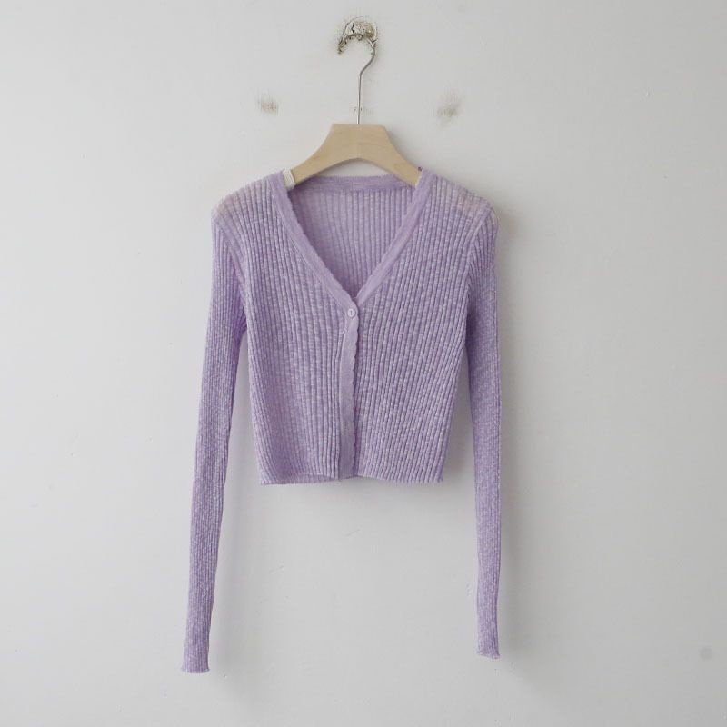 Áo Khoác cardigan mỏng 1 khuy phong cách hàn quốc xinh xinh