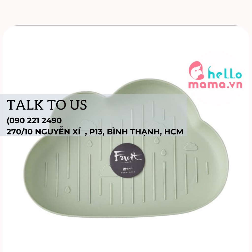 Khay Ăn Dặm Hình Đám Mây -dùng để trang trí thức ăn cho bé ăn dặm chỉ huy