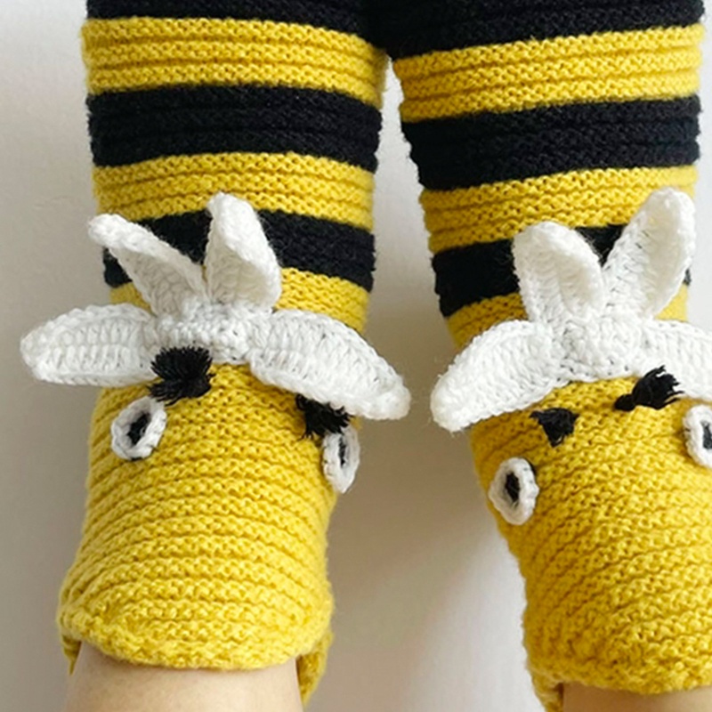 Xixi Tất Dệt Kim Kẻ Sọc Đính Hình Ong Ngộ Nghĩnh Cho Nữ