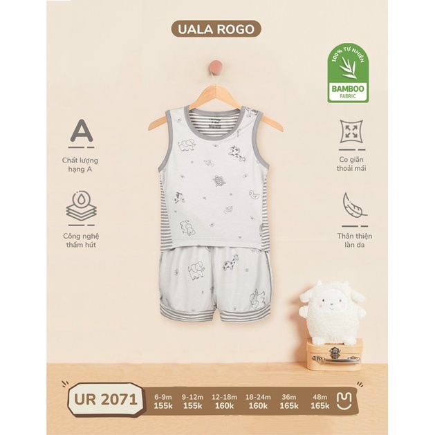 Bộ Ba Lỗ Uala Rogo UR2013, UR2222, UR3892 Chất Petit Cho Bé Trai Bé Gái