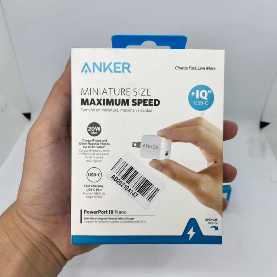 Củ sạc nhanh Anker Powerport III Nano 20W - Bảo hành 12 tháng 1 đổi 1
