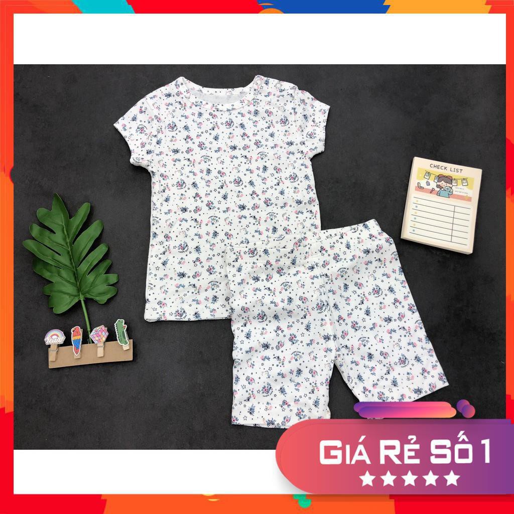 [GIÁ RẺ SỐ 1] [MUA CÀNG NHIỀU GIẢM CÀNG LỚN] Set quần áo cotton cúc vai size 1-5T hoa văn. Cho bạn từ khoảng 9 - 18kg