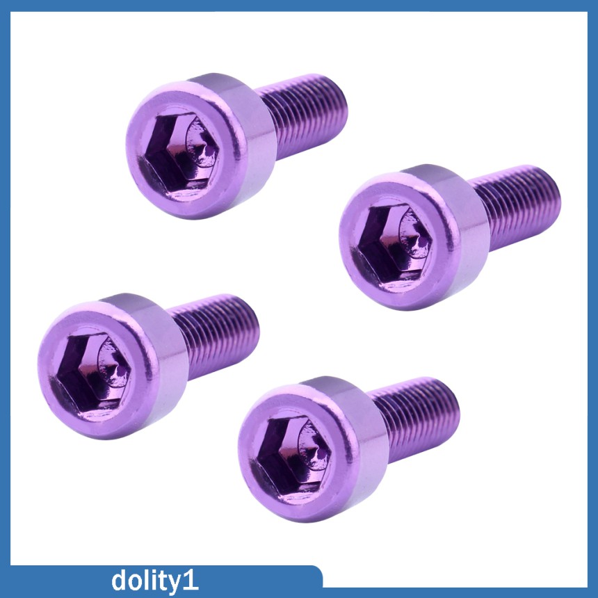 Set 1 / 8 Bu Lông Ốc Vít Gắn Giá Đỡ Bình Nước Bằng Hợp Kim Nhôm Màu Tím Cho Xe Đạp