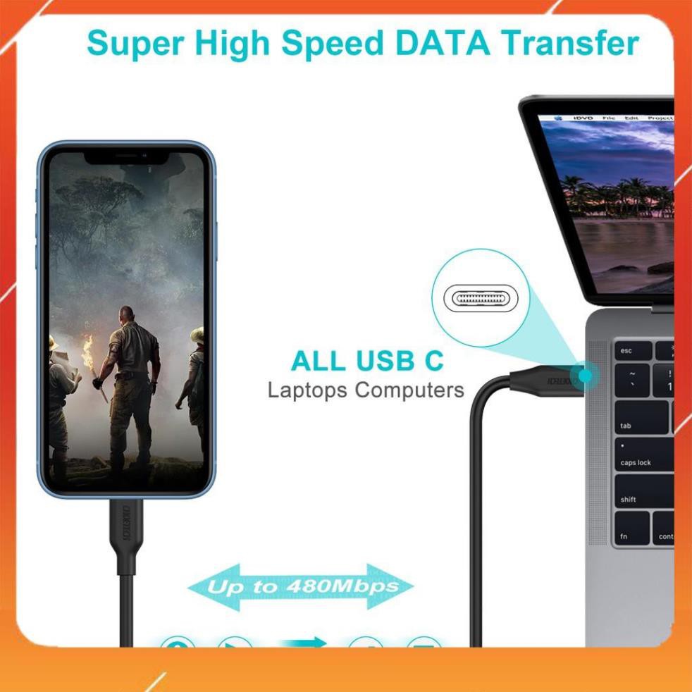 Dây cáp sạc nhanh 30W chuẩn PD 3.0 Type-C to Lightning dài 180cm hiệu CHOETECH IP0036 cho iPhone / iPad - Chính hãng