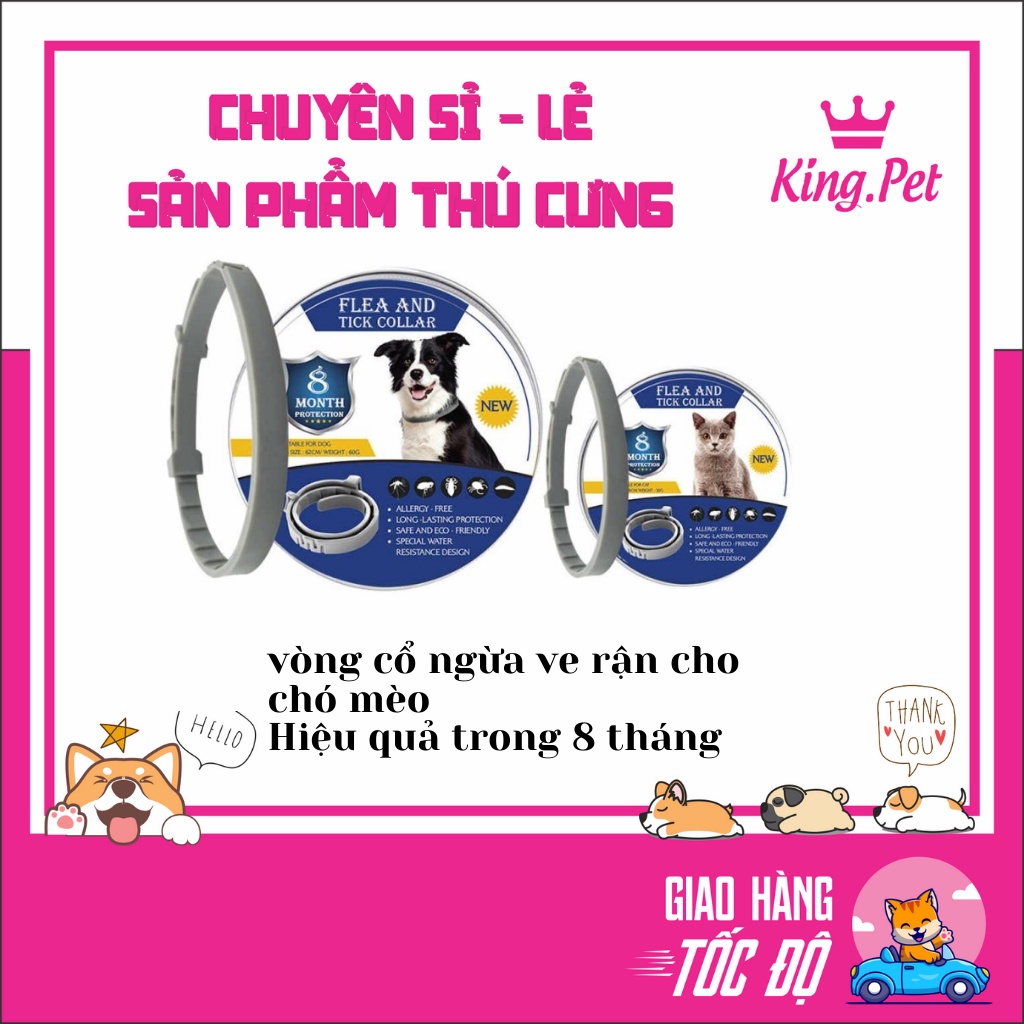 VÒNG CỔ NGỪA VE RẬN CHO CHÓ MÈO