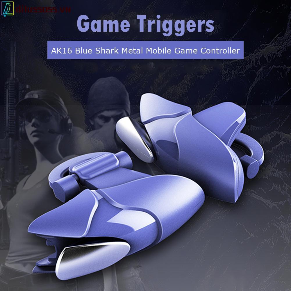 Nút điều khiển AK16 Blue Shark bằng kim loại cho chơi game PUBG trên điện thoại | BigBuy360 - bigbuy360.vn
