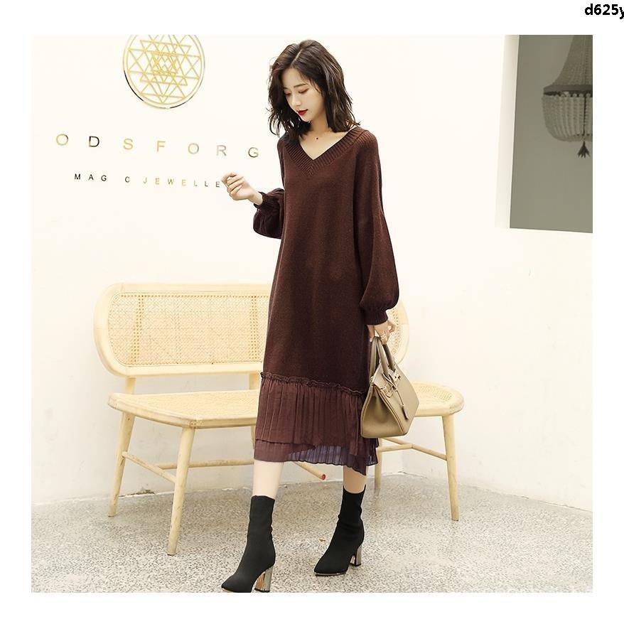 Đầm Chiffon Dệt Kim Dáng Dài Qua Gối Thời Trang 2020 Cho Nữ | BigBuy360 - bigbuy360.vn