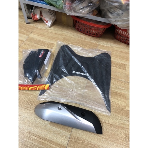 Giá trọn bộ 3 món ốp xe LEAD 2019->2022 bao gồm có Sàn chân +Ốp pô +Ốp bầu gió (pô e ) cao cấp giá rẻ