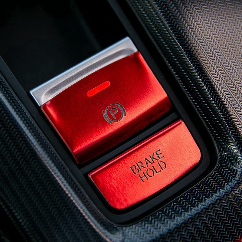 Khung Dán Bảng Điều Khiển Phanh Tay Bằng Nhôm Màu Đỏ Cho 11Th Gen Honda Civic 2022
