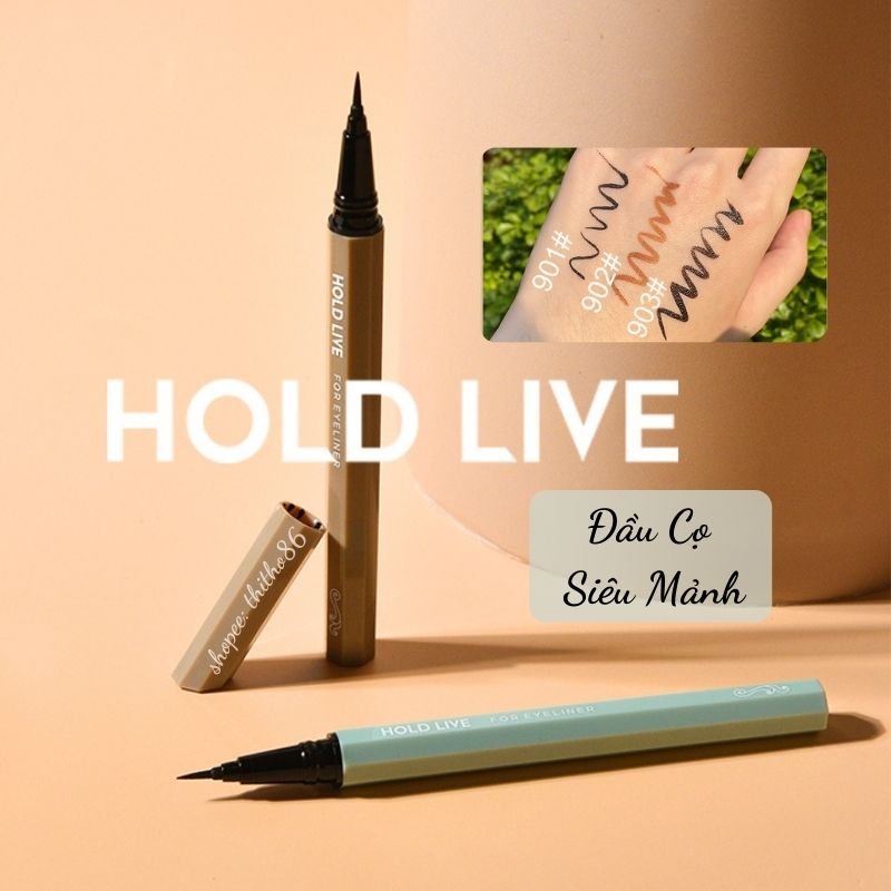 Bút Kẻ Mắt Dạ Siêu Mảnh Lâu Trôi HOLD LIVE Superfine Natural Eyeliner HL390 - HOLDLIVE