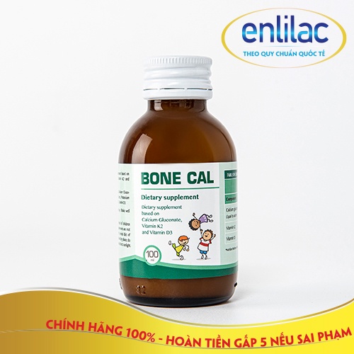 Siro Bone Cal bổ sung Canxi, Vitamin D3, K2 kích thích răng, xương chắc khỏe, phát triển chiều cao chai 100ml Italy