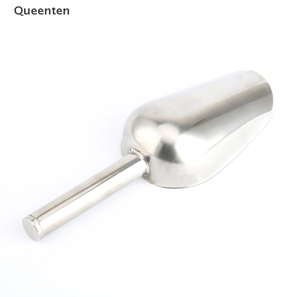 Queenten Stainless Steel Sweet Candy Ice Scraper Buffet Bar Food Measuring Scoop Shovel QT