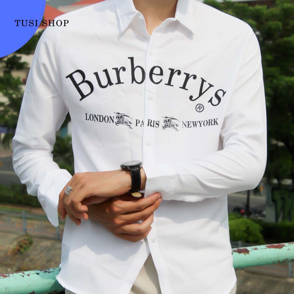 [SIÊU GIẢM GIÁ] SMI15 Áo sơ mi nam nữ cặp đôi chất liệu kate lụa in họa tiết BURBARRY | BigBuy360 - bigbuy360.vn