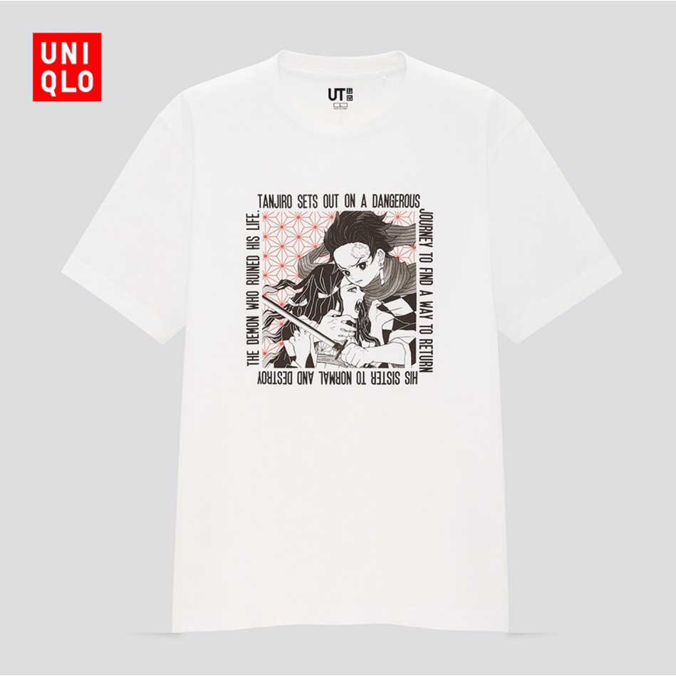 Áo thun Uniqlo 431956 in họa tiết hoạt hình Demon Slayer trẻ trung