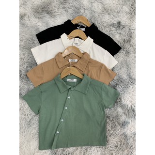 Áo Croptop - Áo Thun Croptop Nút Xẻ Chéo