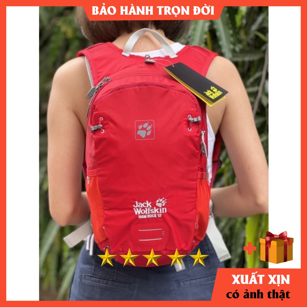 Balo du lịch Jack Wolfskin Hamrock 12L - Balo trekking phượt leo núi nhỏ gọn - Có áo mưa chống thấm nước xịn ⚡️