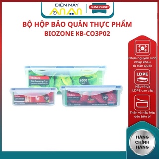 Bộ 6 hộp bảo quản thực phẩm BioZone Basic KB-CO6P01, hộp nhựa bảo quản trong ngăn mát